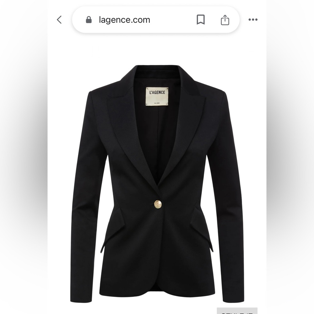 Brand new Chamberlain blazer black with gold buttons. L’AGENCE. Size 6